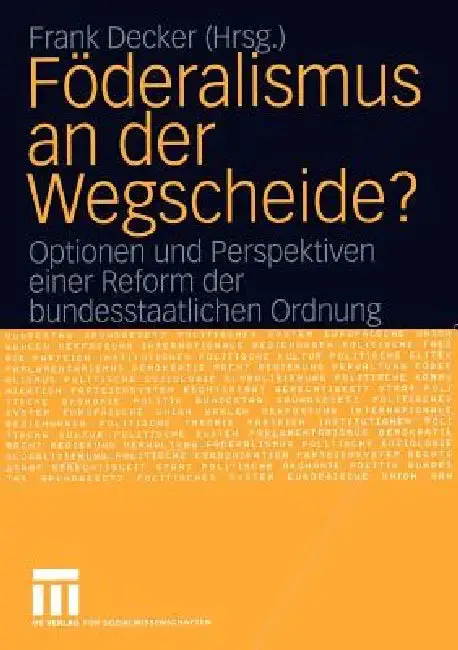 Cover of Föderalismus an Der Wegscheide?