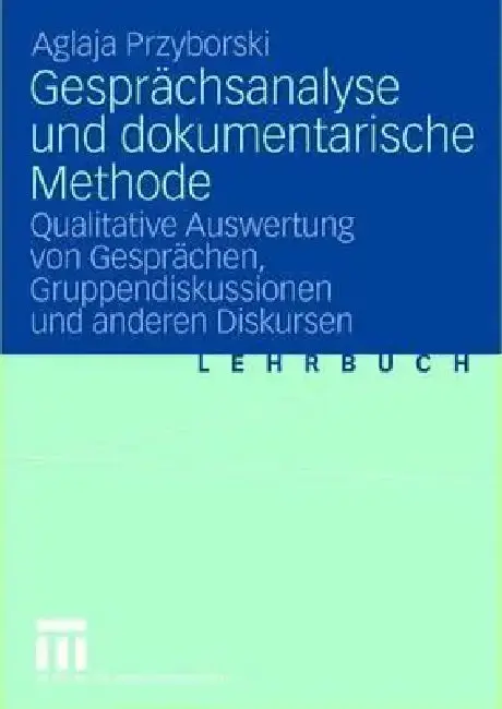 Cover of Gesprächsanalyse Und Dokumentarische Methode