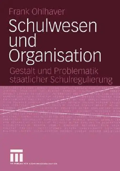 Cover of Schulwesen Und Organisation