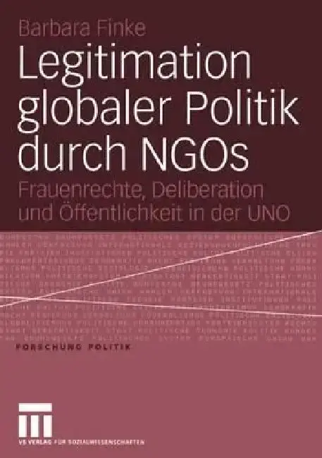 Cover of Legitimation Globaler Politik Durch NGOs