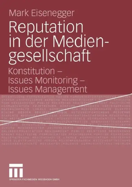 Cover of Reputation in Der Mediengesellschaft
