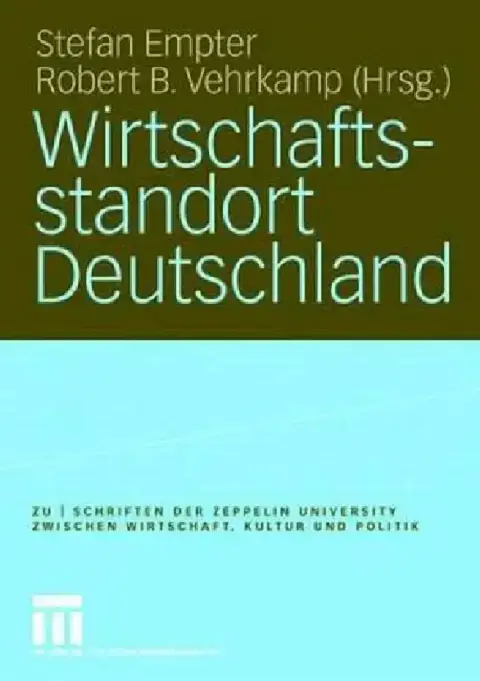 Cover of Wirtschaftsstandort Deutschland