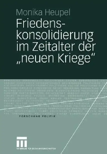 Cover of Friedenskonsolidierung Im Zeitalter Der "Neuen Kriege"