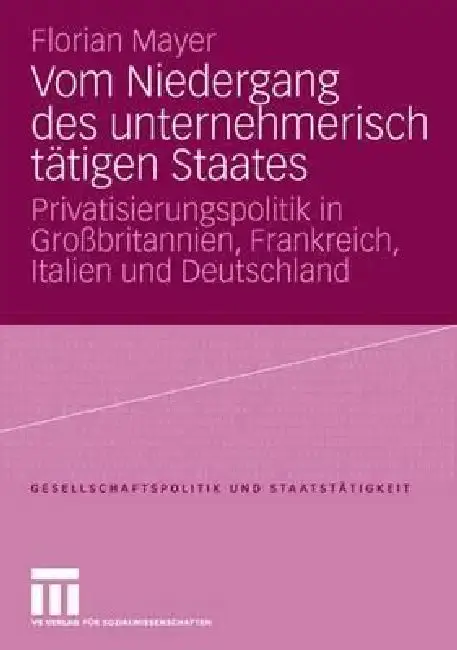 Cover of Vom Niedergang Des Unternehmerisch Tätigen Staates