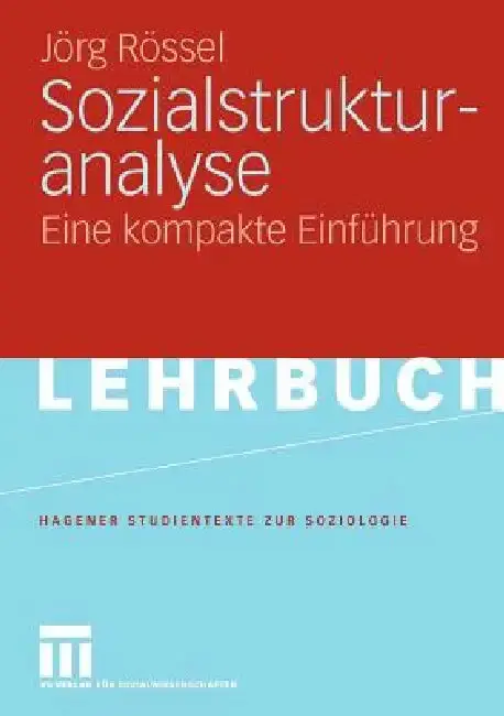 Cover of Sozialstrukturanalyse