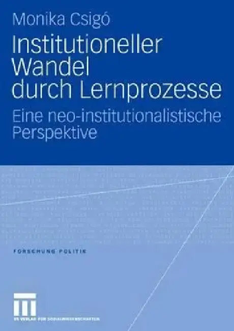 Cover of Institutioneller Wandel Durch Lernprozesse