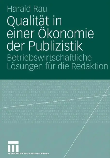 Cover of Qualität in Einer Ökonomie Der Publizistik