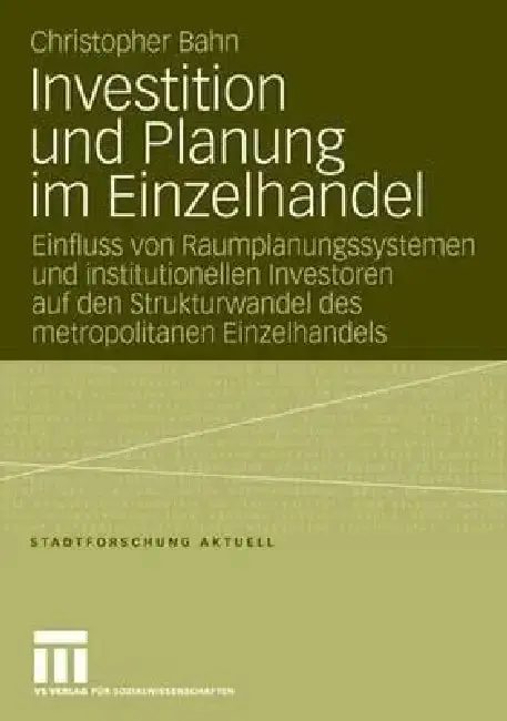 Cover of Investition Und Planung Im Einzelhandel