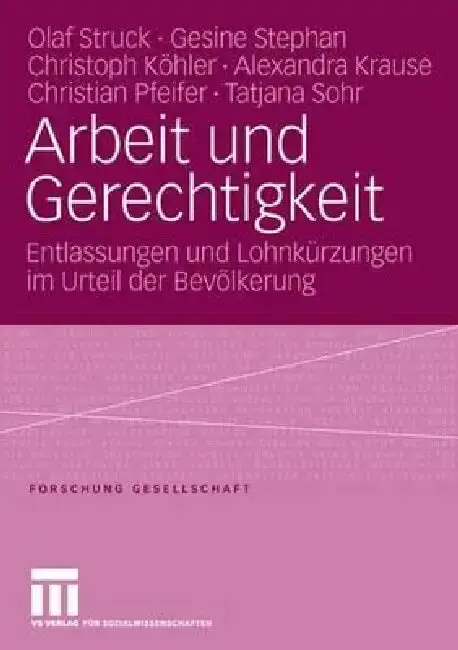 Cover of Arbeit Und Gerechtigkeit