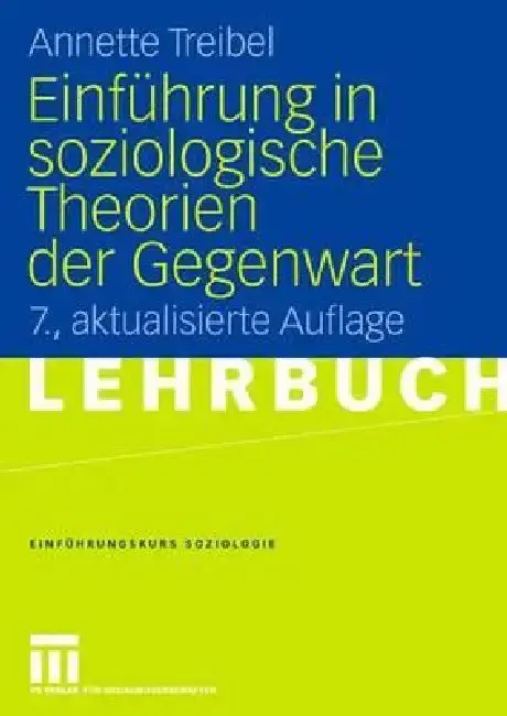 Cover of Einführung in Soziologische Theorien Der Gegenwart