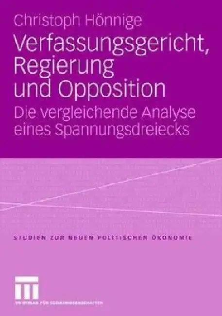 Cover of Verfassungsgericht, Regierung Und Opposition