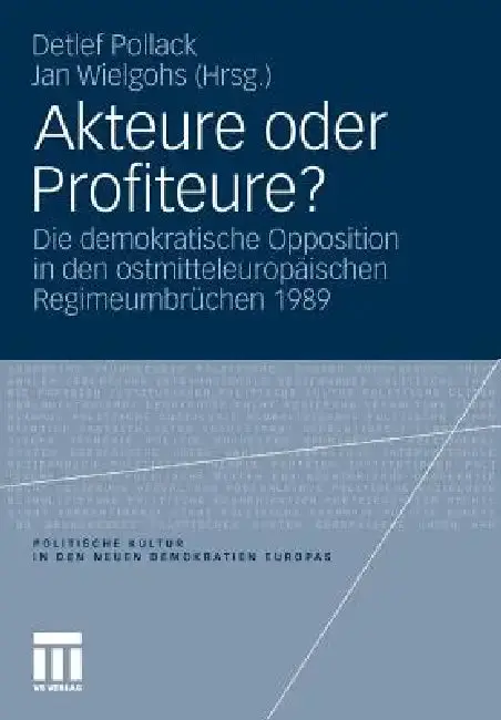 Cover of Akteure Oder Profiteure?