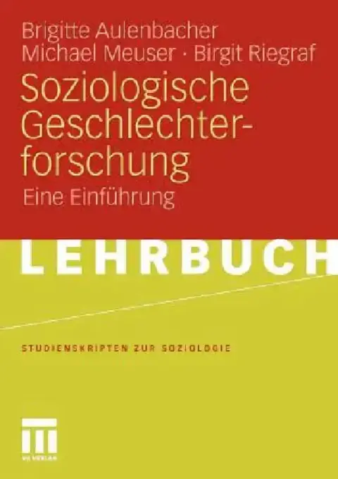 Cover of Soziologische Geschlechterforschung
