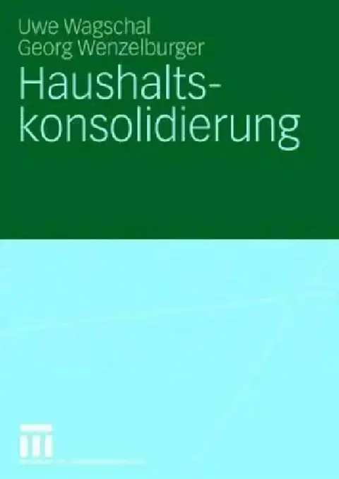Cover of Haushaltskonsolidierung