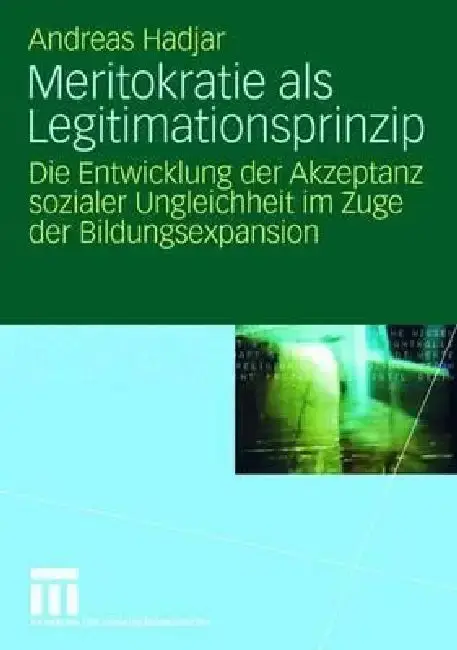 Cover of Meritokratie ALS Legitimationsprinzip