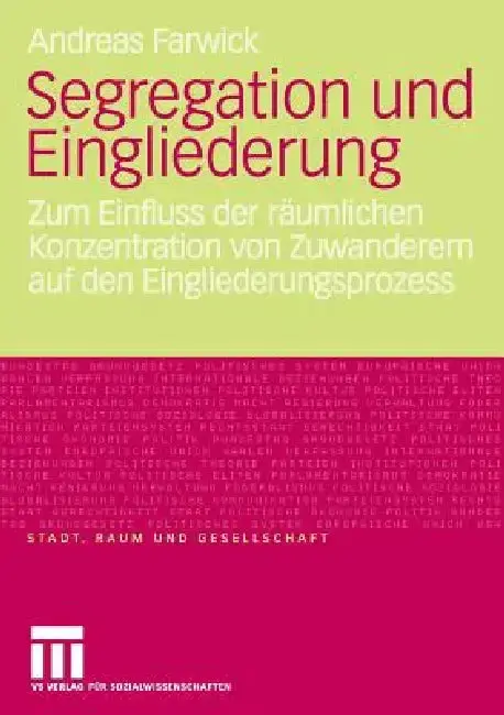 Cover of Segregation Und Eingliederung