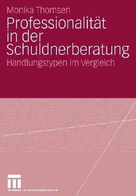 Cover of Professionalität in Der Schuldnerberatung