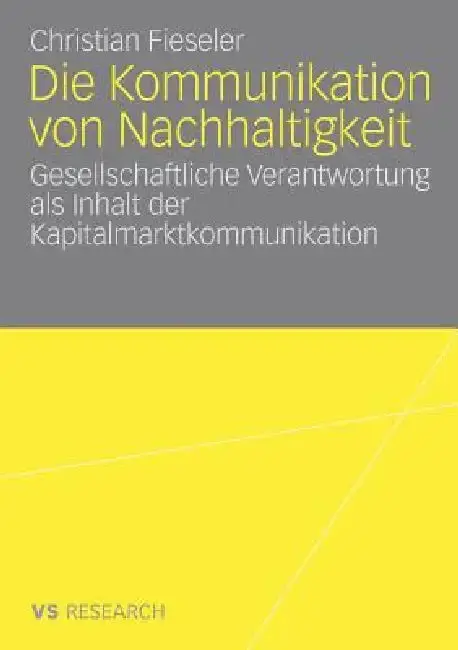 Cover of Die Kommunikation Von Nachhaltigkeit