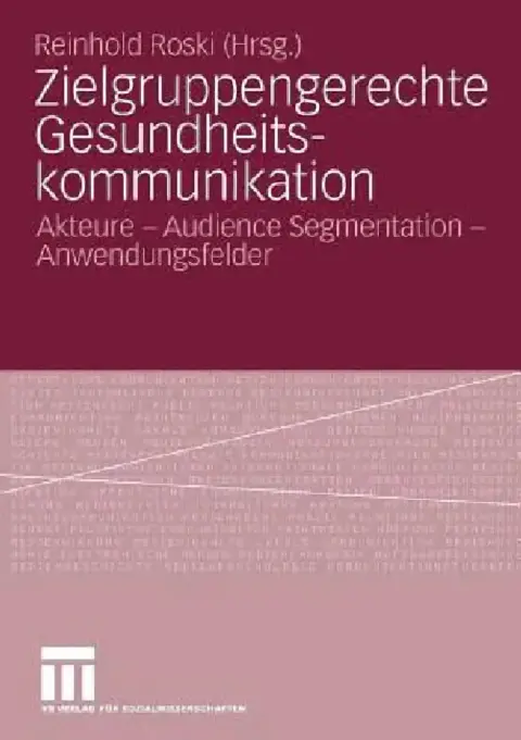 Cover of Zielgruppengerechte Gesundheitskommunikation
