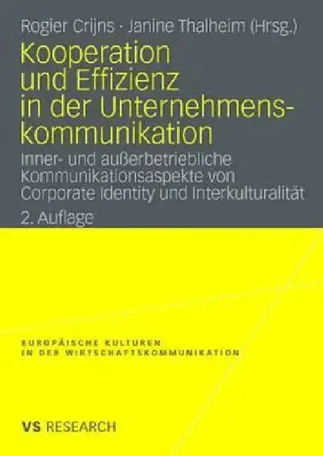 Cover of Kooperation Und Effizienz in Der Unternehmenskommunikation