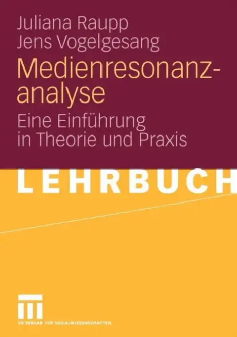 Cover of Medienresonanzanalyse
