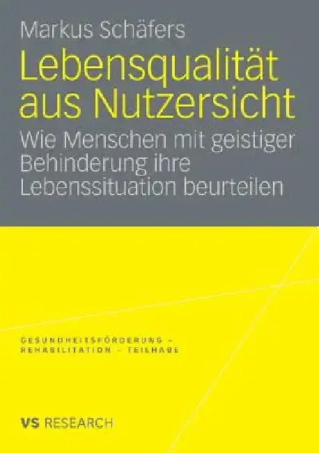 Cover of Lebensqualität Aus Nutzersicht