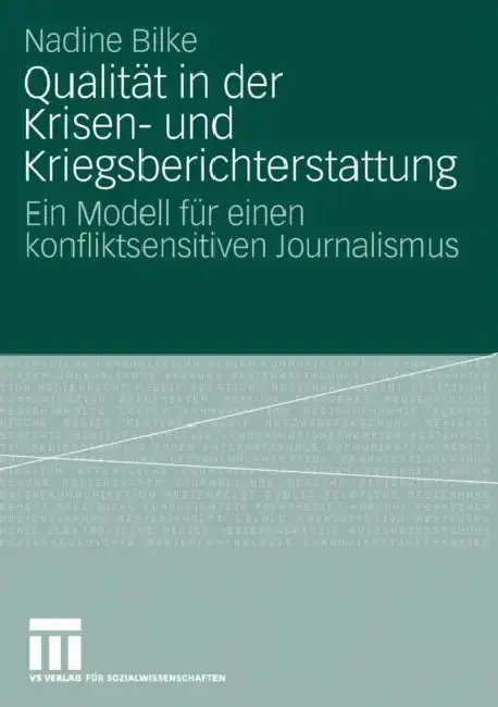 Cover of Qualität in Der Krisen- Und Kriegsberichterstattung