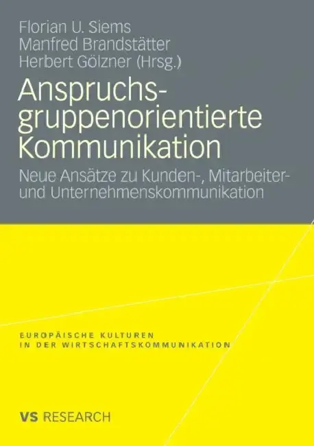 Cover of Anspruchsgruppenorientierte Kommunikation