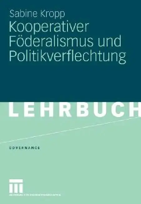 Cover of Kooperativer Föderalismus Und Politikverflechtung