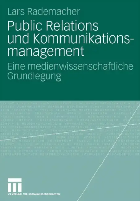 Cover of Public Relations Und Kommunikationsmanagement