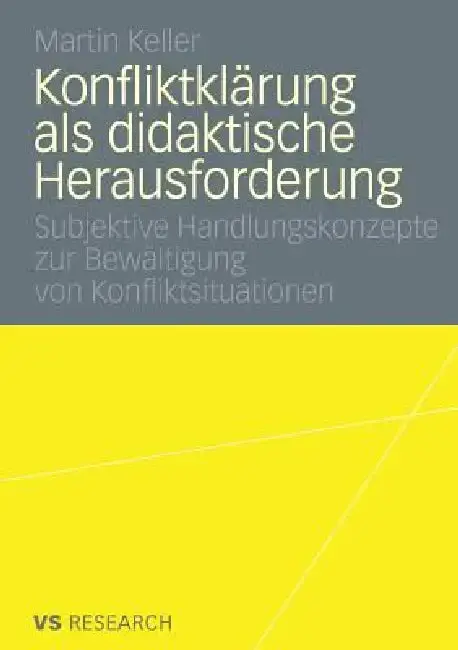Cover of Konfliktklärung ALS Didaktische Herausforderung