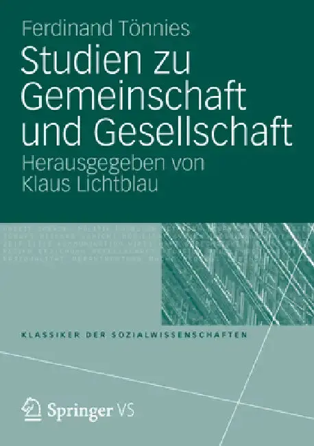 Cover of Studien Zu Gemeinschaft Und Gesellschaft