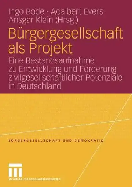 Cover of Bürgergesellschaft ALS Projekt