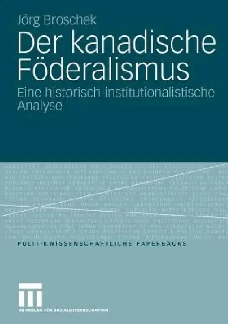Cover of Der Kanadische Föderalismus