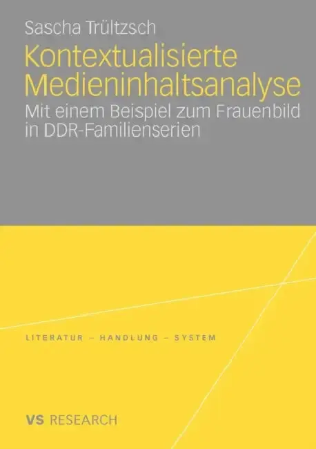 Cover of Kontextualisierte Medieninhaltsanalyse