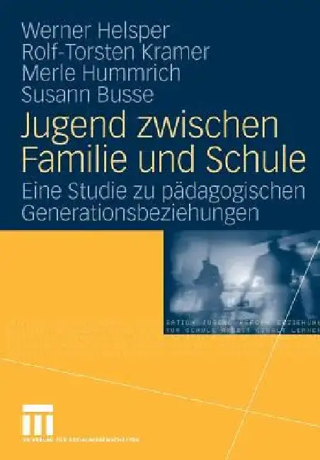 Cover of Jugend Zwischen Familie Und Schule