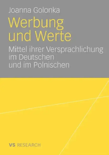 Cover of Werbung Und Werte
