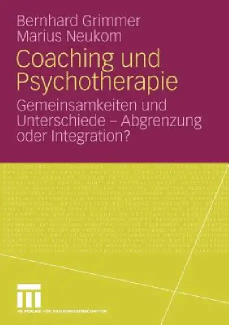 Cover of Coaching Und Psychotherapie