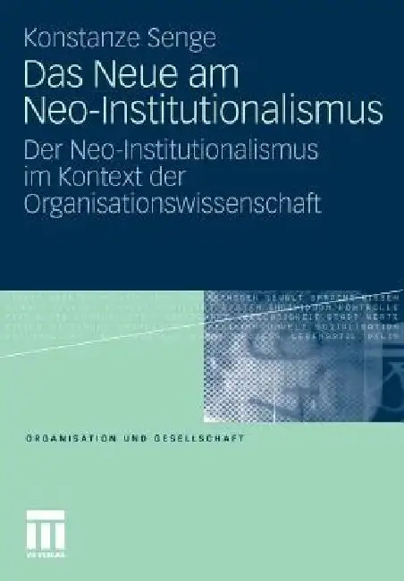 Cover of Das Neue Am Neo-Institutionalismus