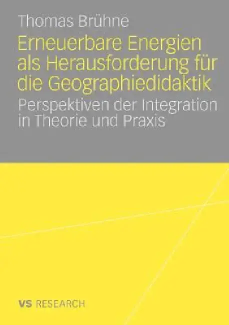 Cover of Erneuerbare Energien ALS Herausforderung Für Die Geographiedidaktik