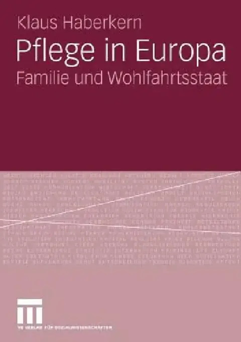Cover of Pflege in Europa
