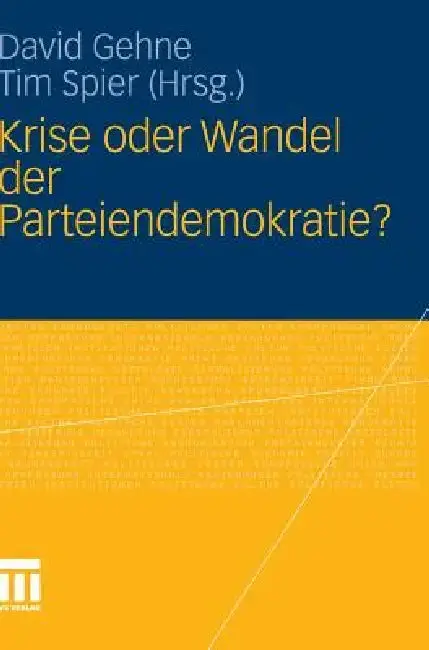 Cover of Krise Oder Wandel Der Parteiendemokratie?