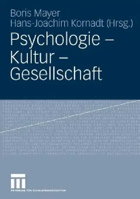 Cover of Psychologie - Kultur - Gesellschaft