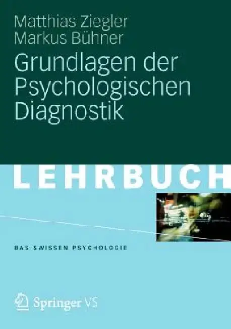 Cover of Grundlagen Der Psychologischen Diagnostik