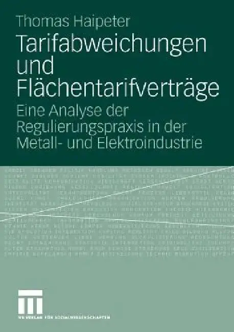 Cover of Tarifabweichungen Und Flächentarifverträge