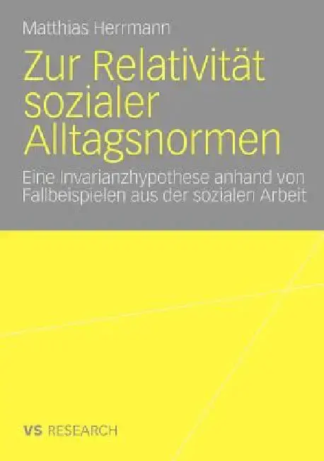 Cover of Zur Relativität Sozialer Alltagsnormen