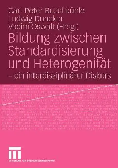 Cover of Bildung Zwischen Standardisierung Und Heterogenität