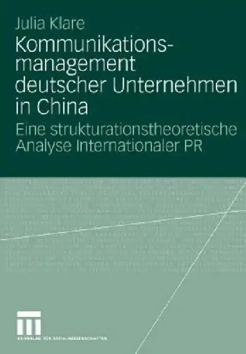 Cover of Kommunikationsmanagement Deutscher Unternehmen in China