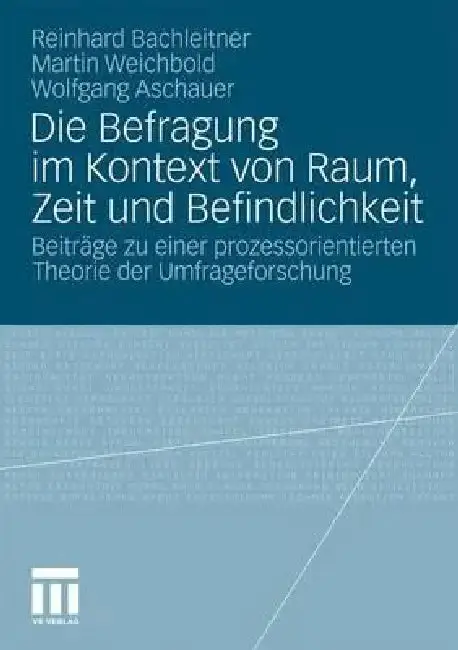 Cover of Die Befragung Im Kontext Von Raum, Zeit Und Befindlichkeit