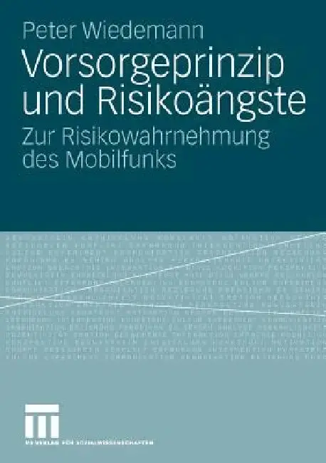 Cover of Vorsorgeprinzip Und Risikoängste